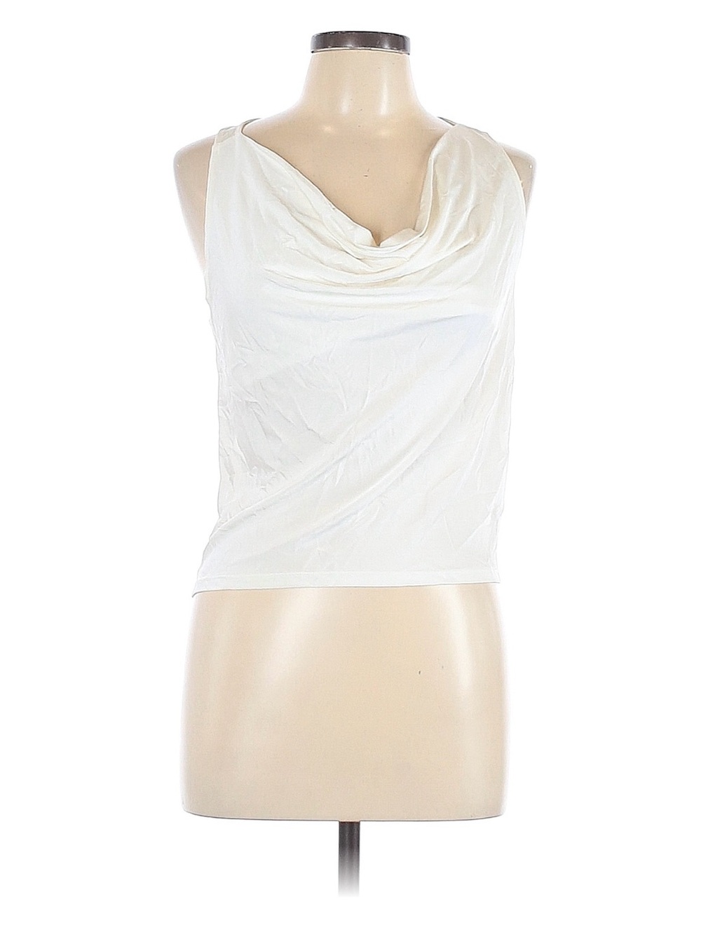 Express White Draped Cowl Neck Camisole